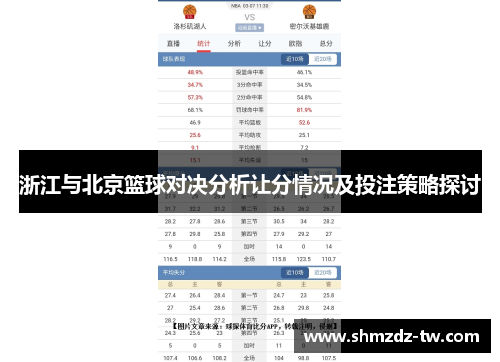 浙江与北京篮球对决分析让分情况及投注策略探讨